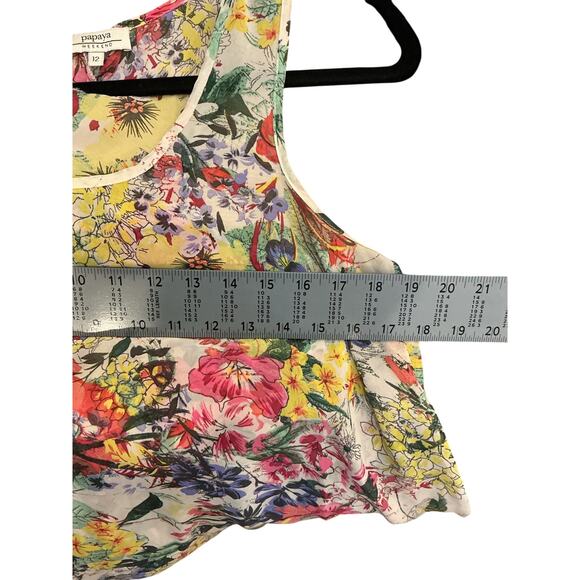 Papaya Weekend Floral High Low Tank Dress Multicolor Size 12 - Picture 4 of 6